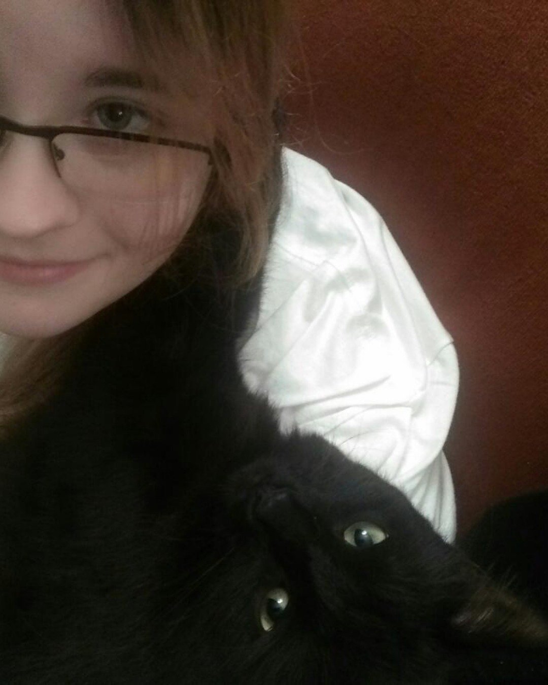 Sylvester the Unsure. Person, Accessories, Glasses, Selfie, Cat, Black Cat