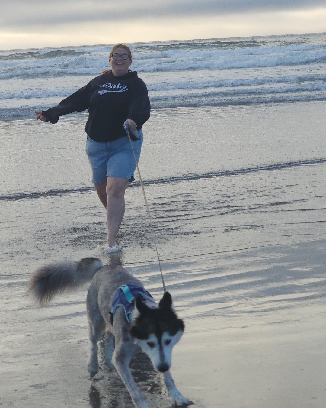 Tasha the Husky/wolf. Dog, Husky, Beach, Coast, Nature, Outdoors